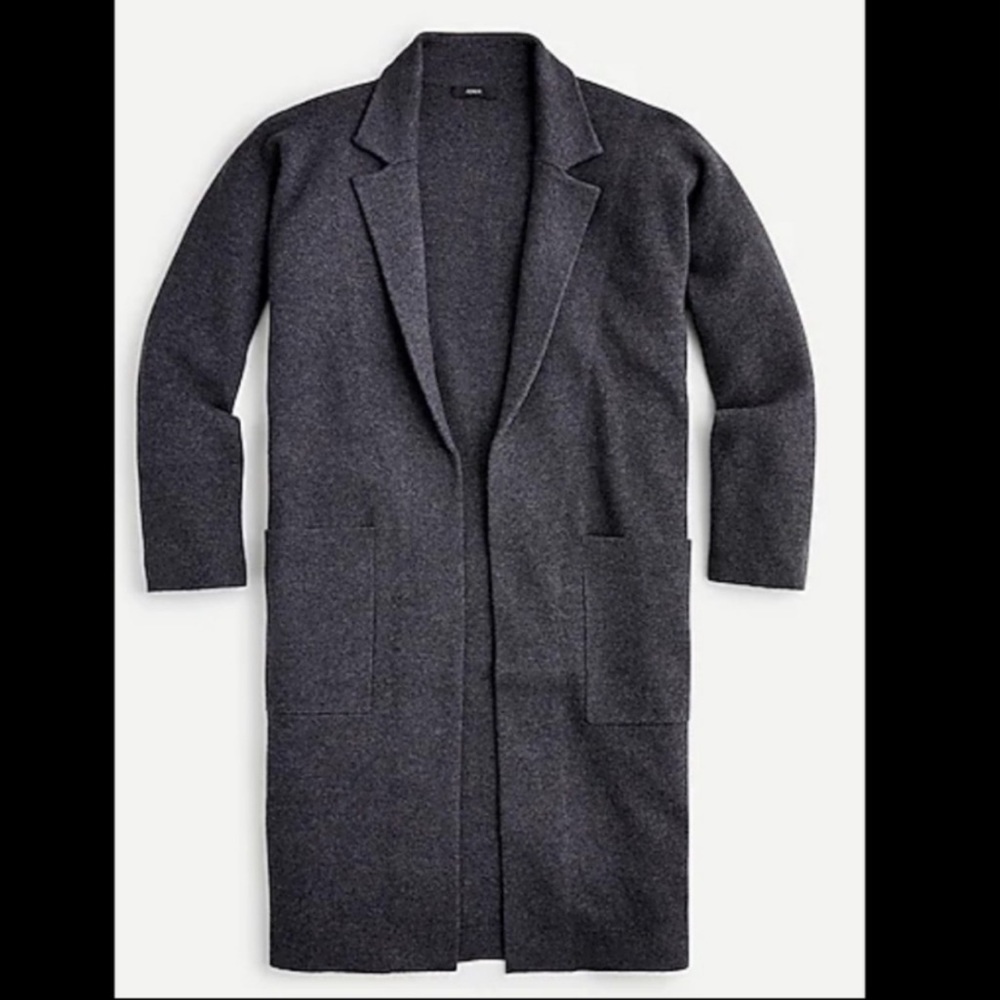 J.Crew Ella open front wool sweater blazer coat